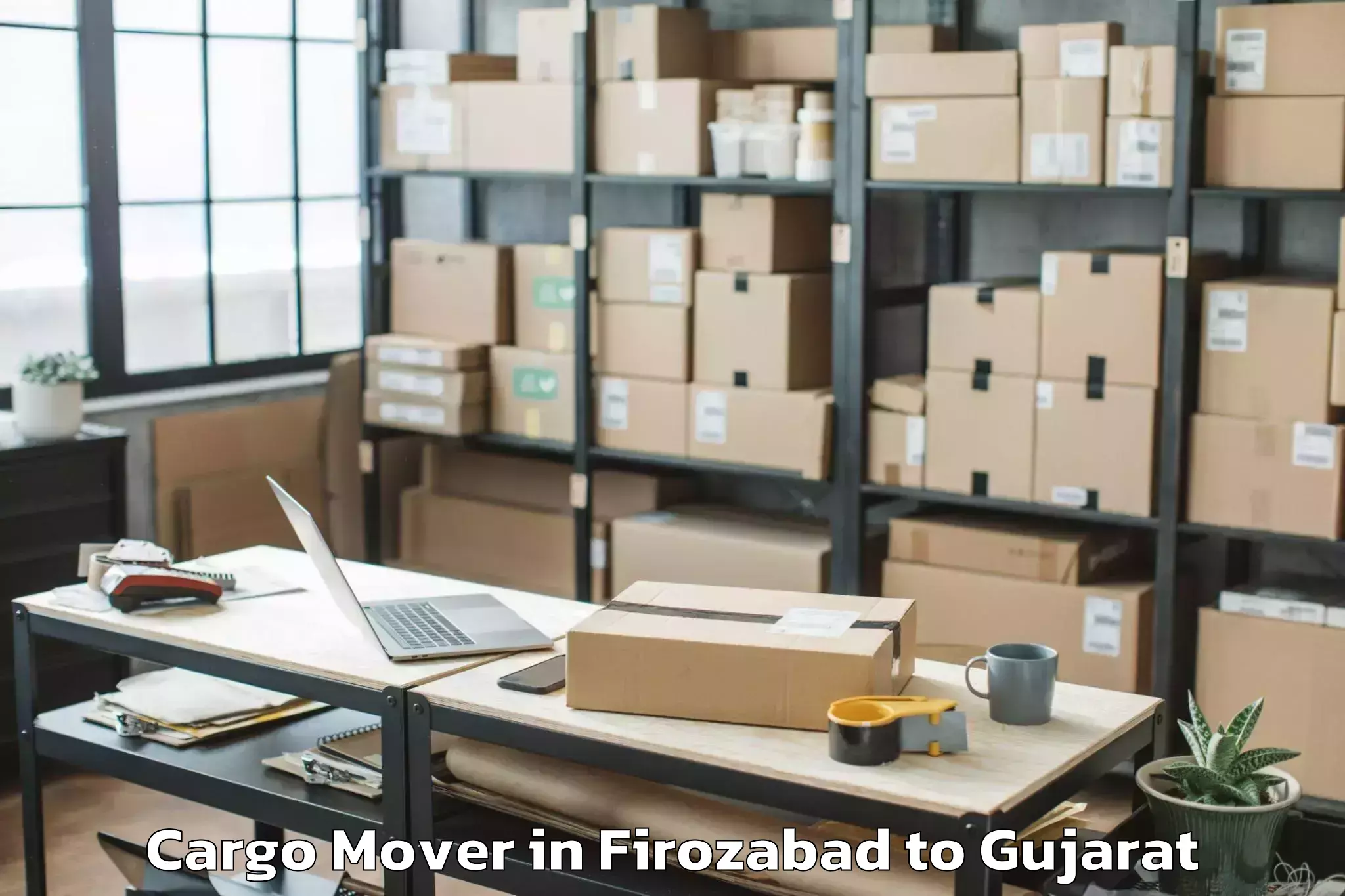 Top Firozabad to Rk University Rajkot Cargo Mover Available